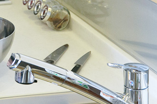 キッチンの蛇口にも…